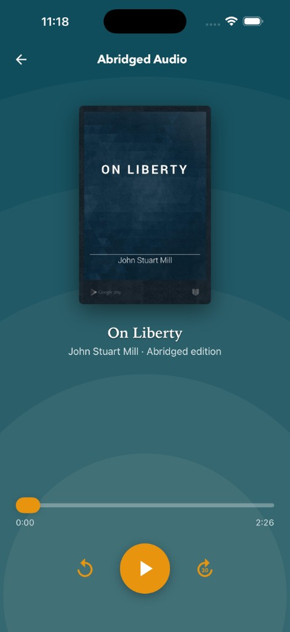 BookHook abridged audio player
