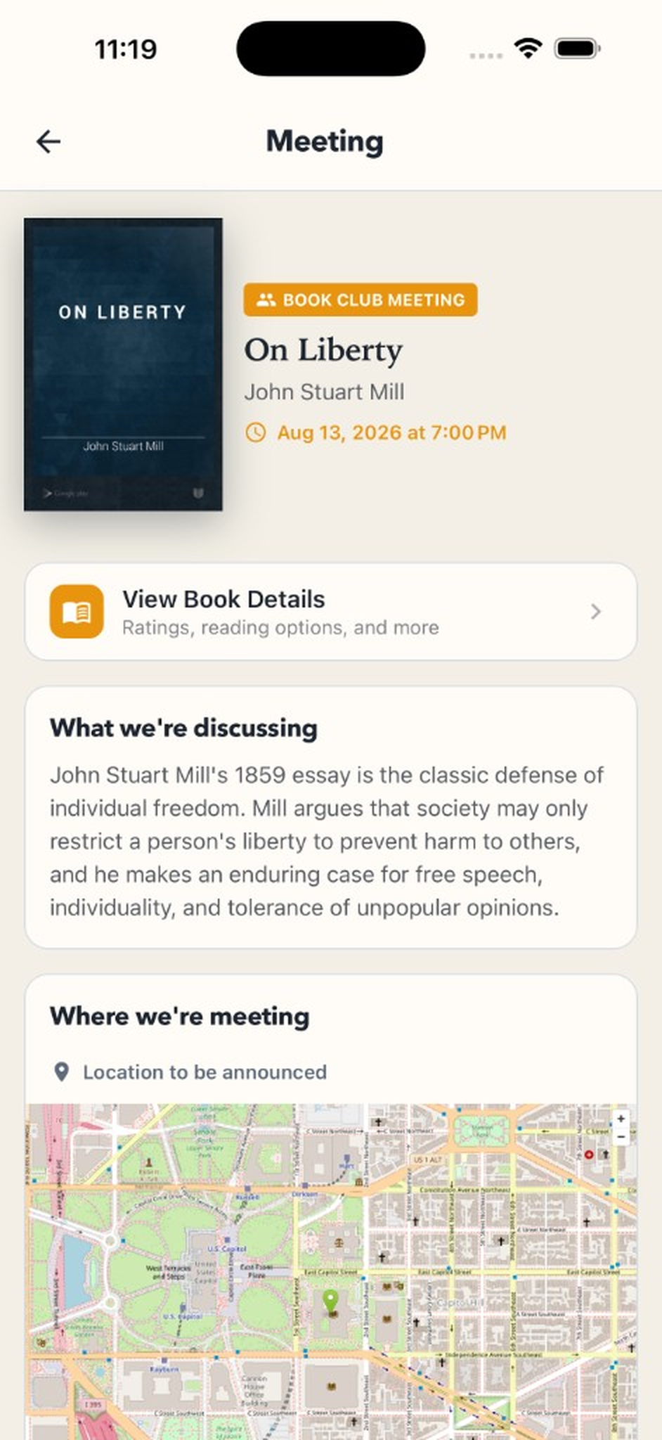 BookHook meeting details